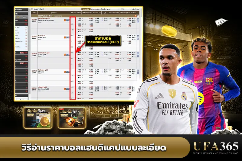 วิธีอ่านราคาบอลแฮนดิแคปแบบละเอียด